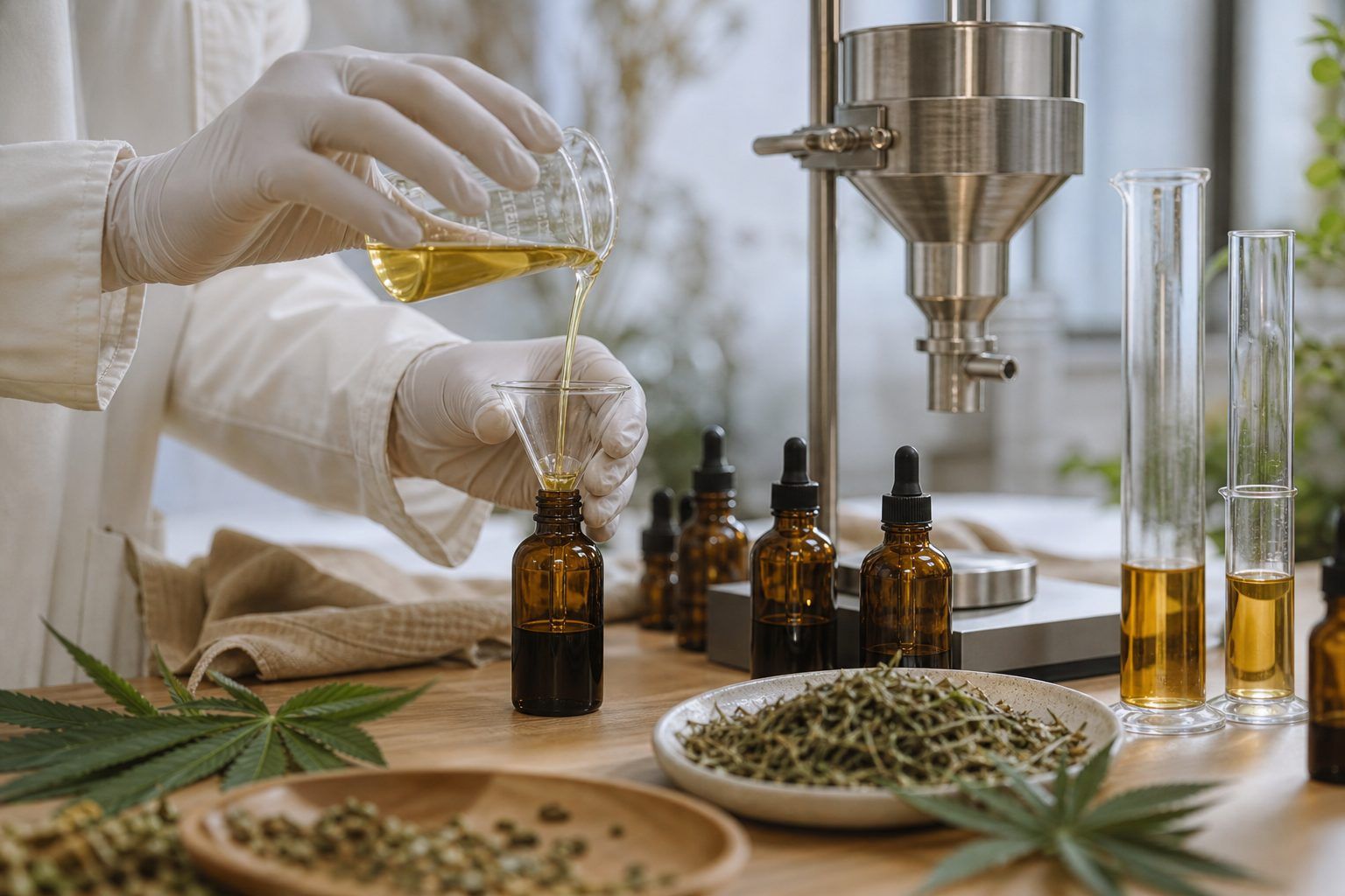 Comment se fabrique une huile de CBD après l’extraction&nbsp;?